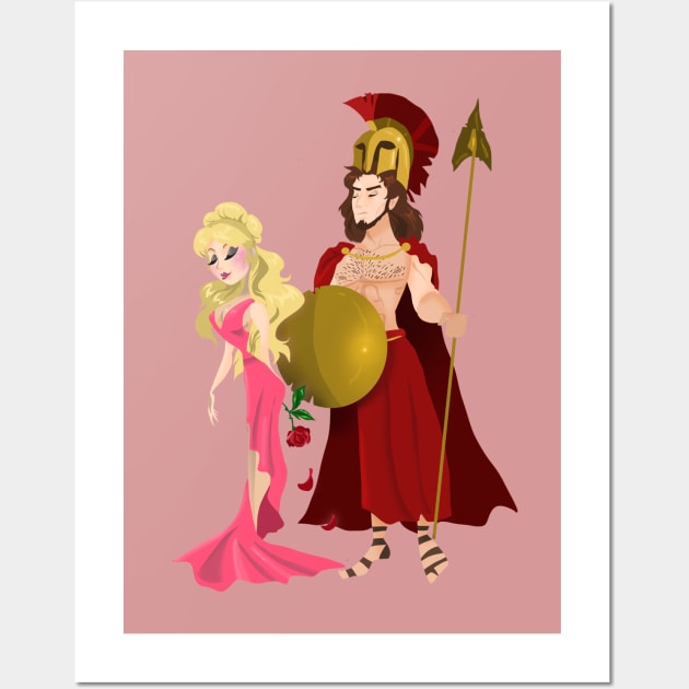 Aphrodite and Ares Wall Art by JonasEmanuel